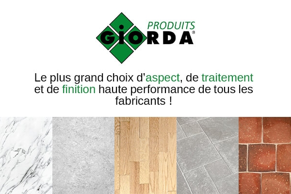 Produits Giorda - Un grand choix Slider : Le plus grand choix d'aspect, de traitement et de finition haute performance de tous les fabricants !